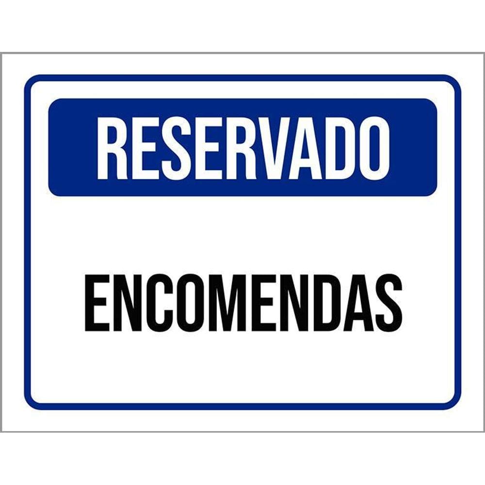 Placa De Sinalização - Reservado Encomendas 36X46