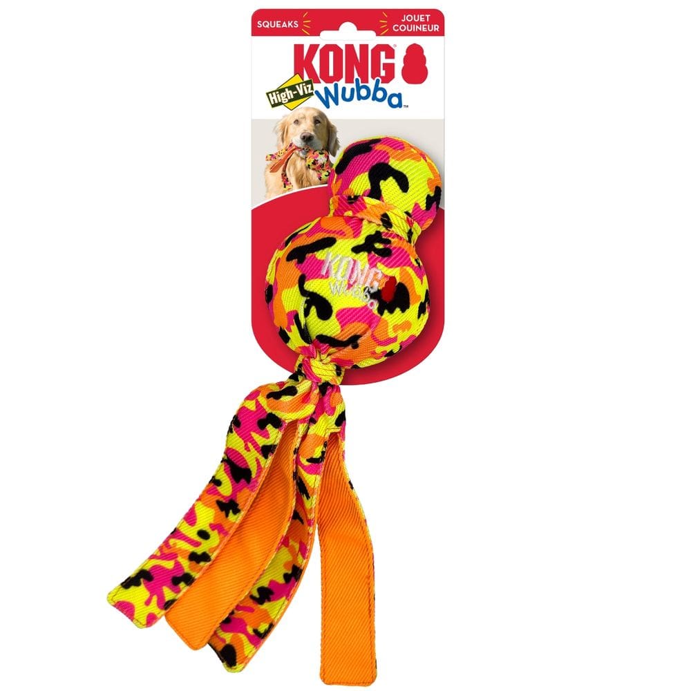 Brinquedo Pelúcia Kong Wubba Ballistic High-Viz Para Cães Grande