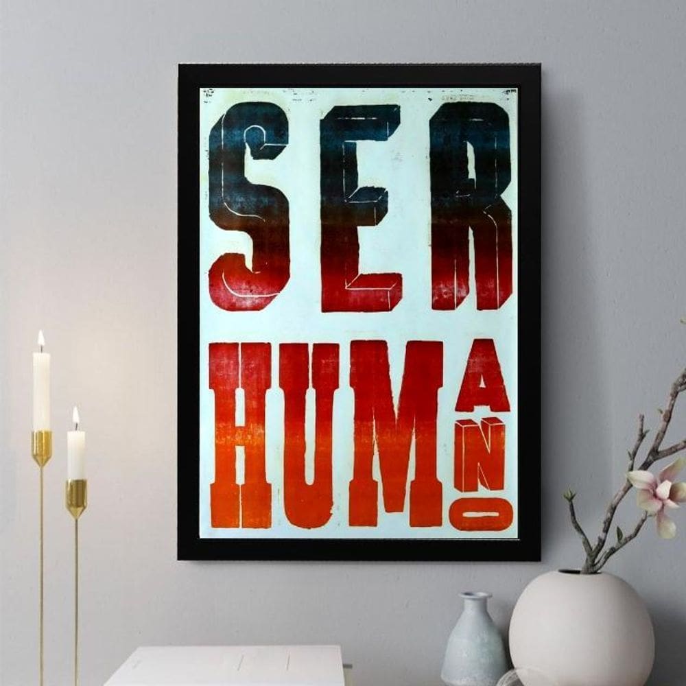 Quadro Decorativo Ser Humano 45X34Cm