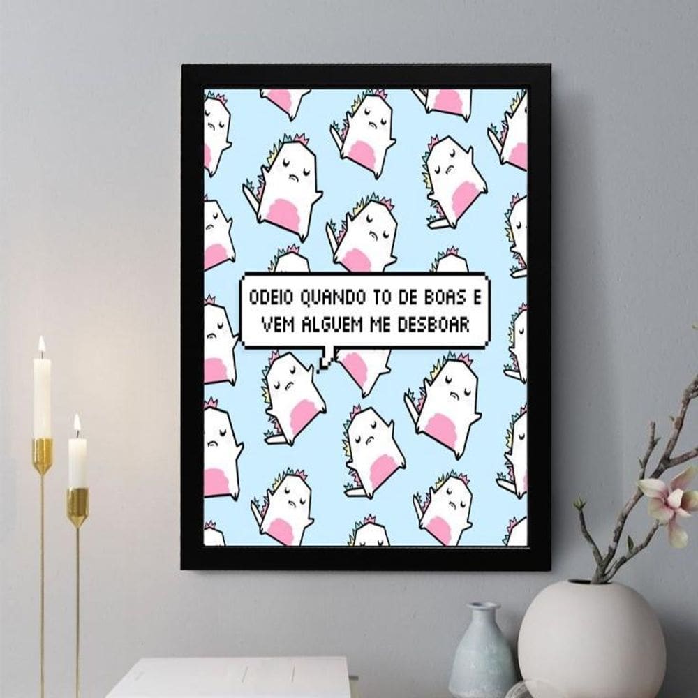 Quadro Decorativo Quando Tô De Boas 45X34Cm