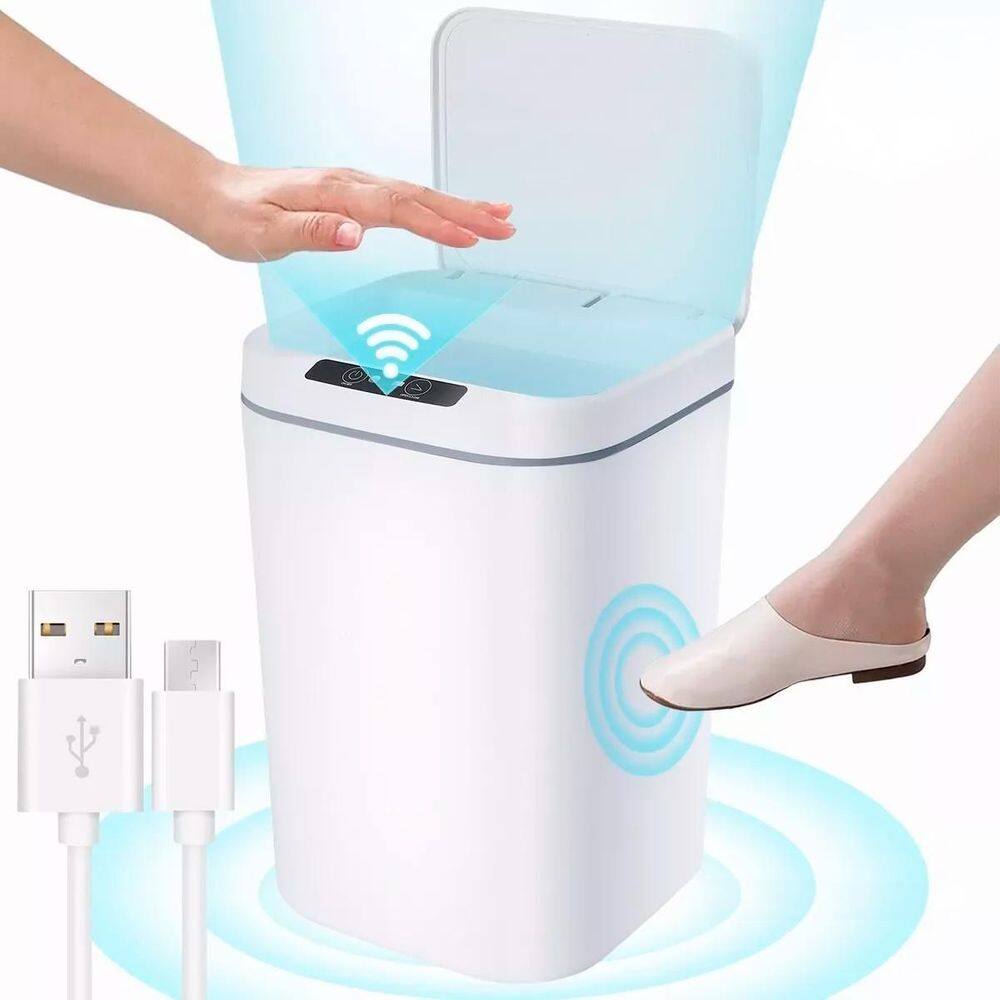 Lixeira Inteligente Automática Sensor De Aproximação 16L Usb