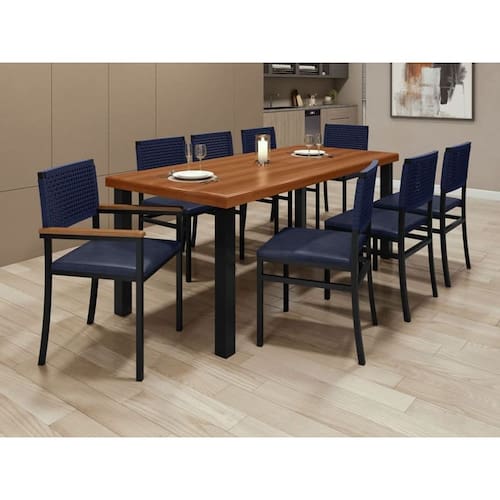 imagem-Conjunto Mesa e 8 Cadeiras para Área Externa - Madri - Paonanda Decor - Preto