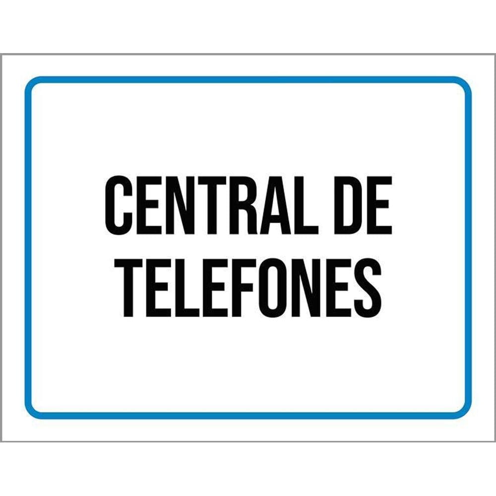 Kit 3 Placas Ambiente Sinalização Setor Central Telefones