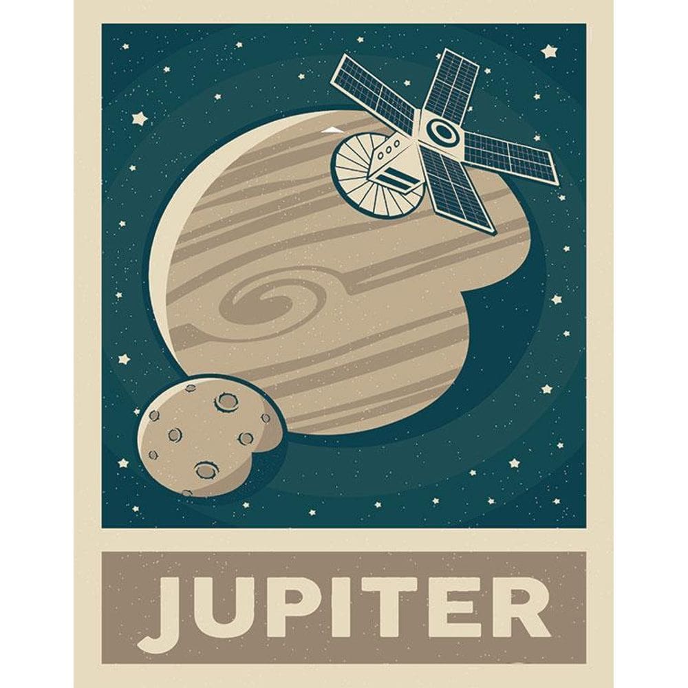 Placa Decorativa Espaço - Planeta Jupiter 36X46