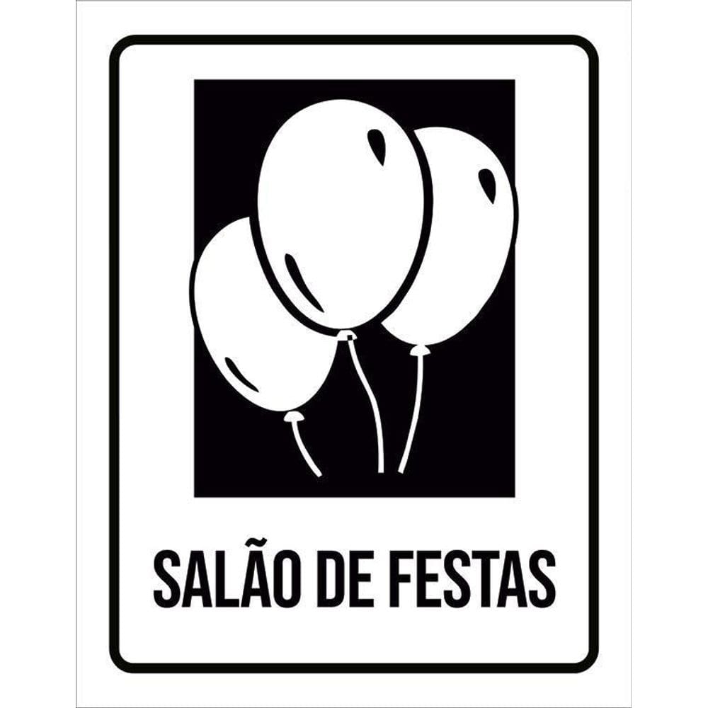 Kit 3 Placas Condomínio Ambiente Salão De Festas