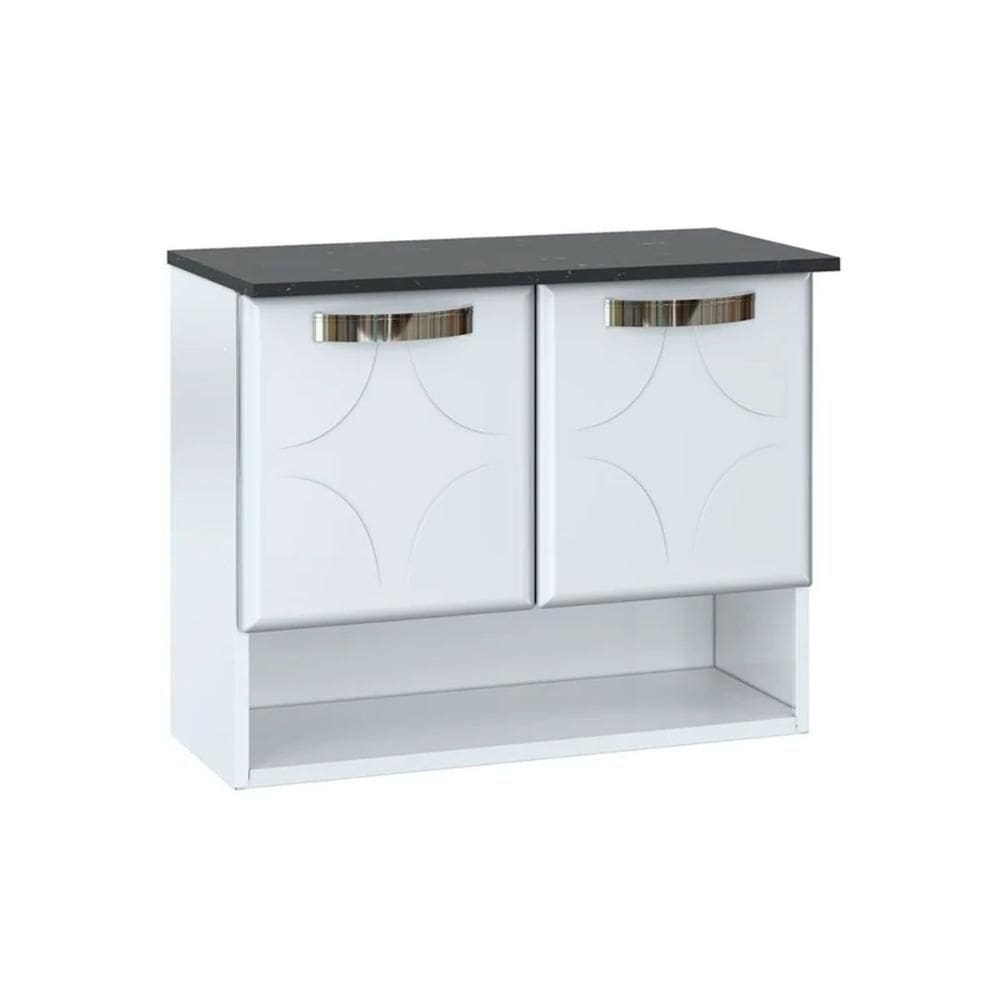 Gabinete de Banheiro Rubi c/ 2 Portas Branco - Telasul