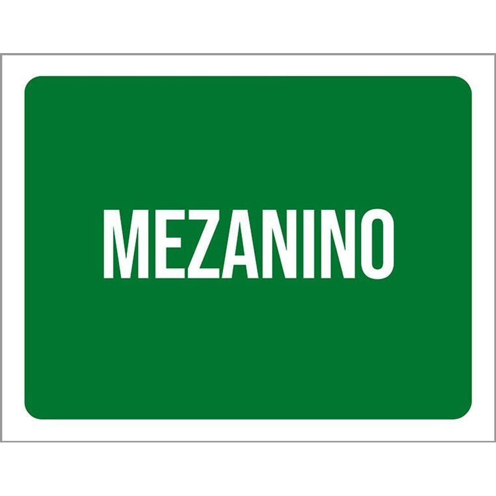 Kit 3 Placas Sinalização Ambiente Mezanino