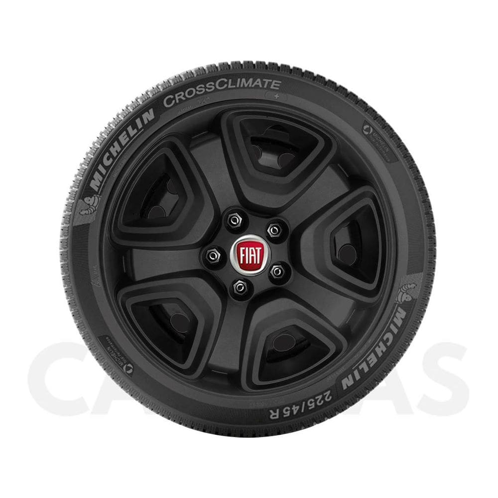 1X Calota Fiat Toro 2021 Aro 16 Preto Emblema 300Cp
