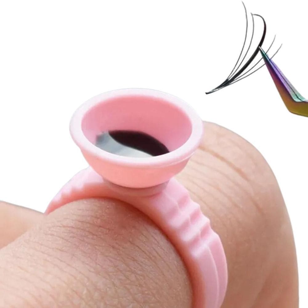 Anel Porta Cola Para Extensão De Cílios Lash Designer 100Und