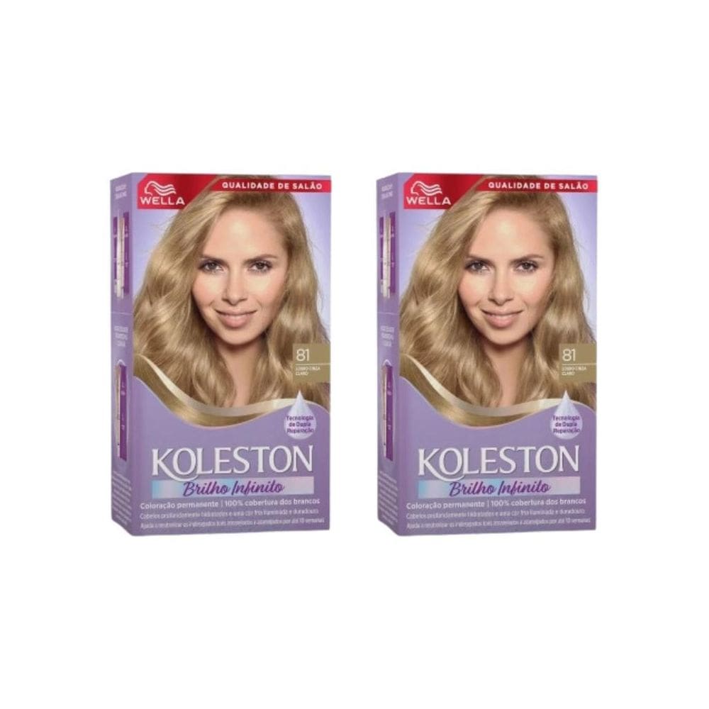 Coloraçao Koleston 81 Louro Cinza Claro-Kit C/2Un