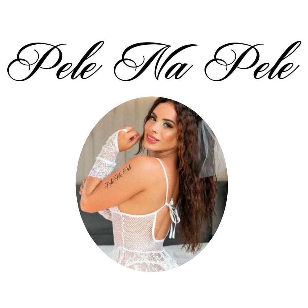 Tatuagem Temporária 19Cm Frase Pele Na Pele Sexy Estilo