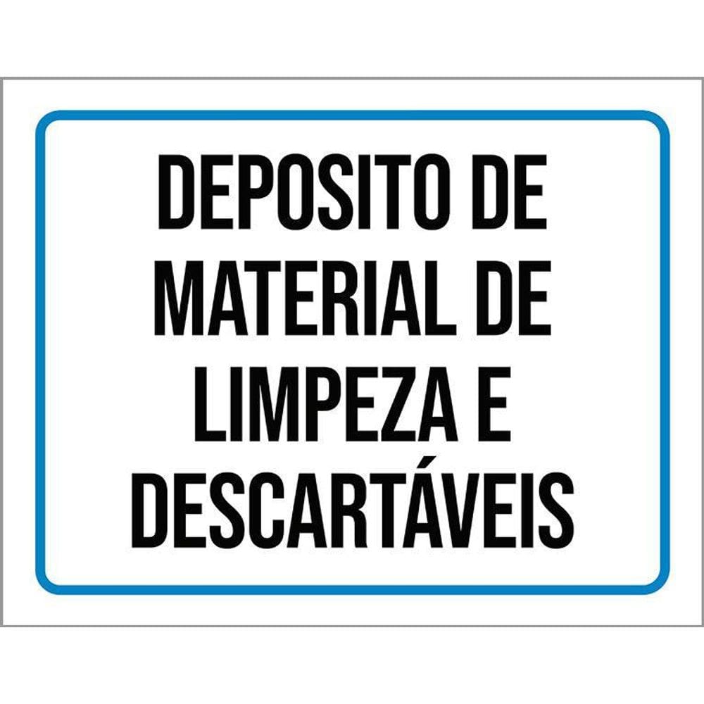 Kit 3 Placas Deposito Material Limpeza Descartáveis