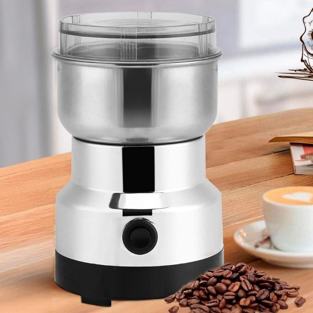 Triturador Café Elétrico Aço Inoxidável Portátil Ideal Grãos