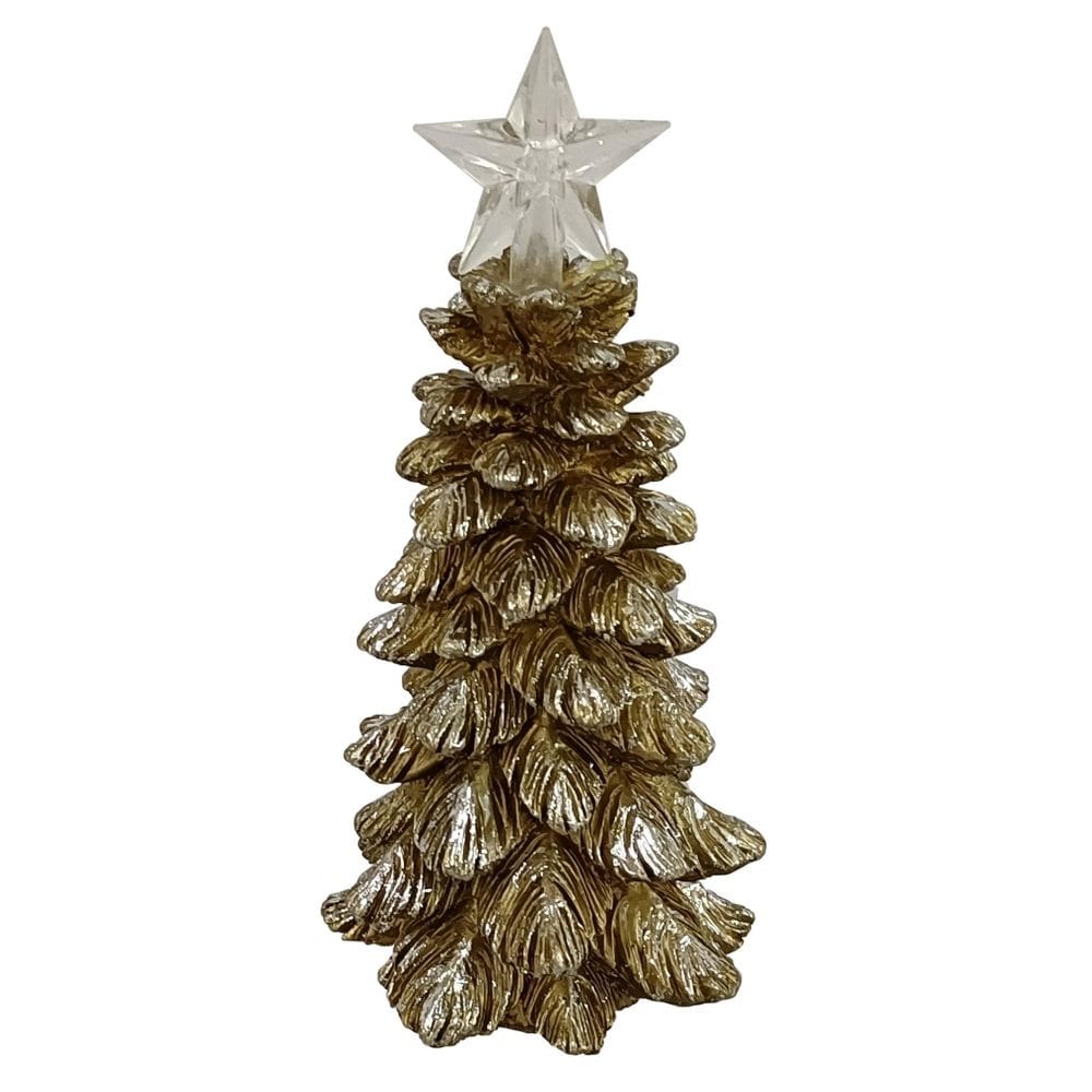 Arvore De Natal Com Led De Resina Decoração Para Natal 15Cm