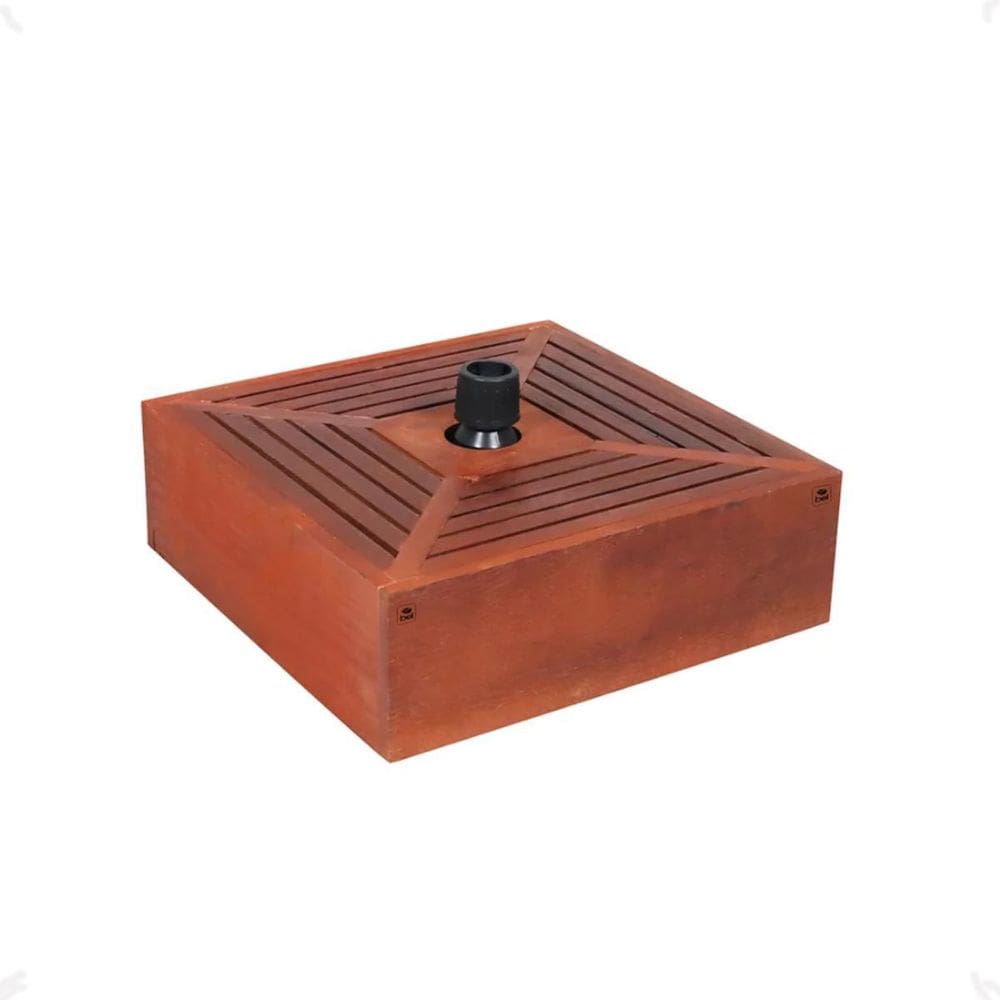 Base Para Ombrellone/Guarda-Sol 20Kg Revestida Em Madeira