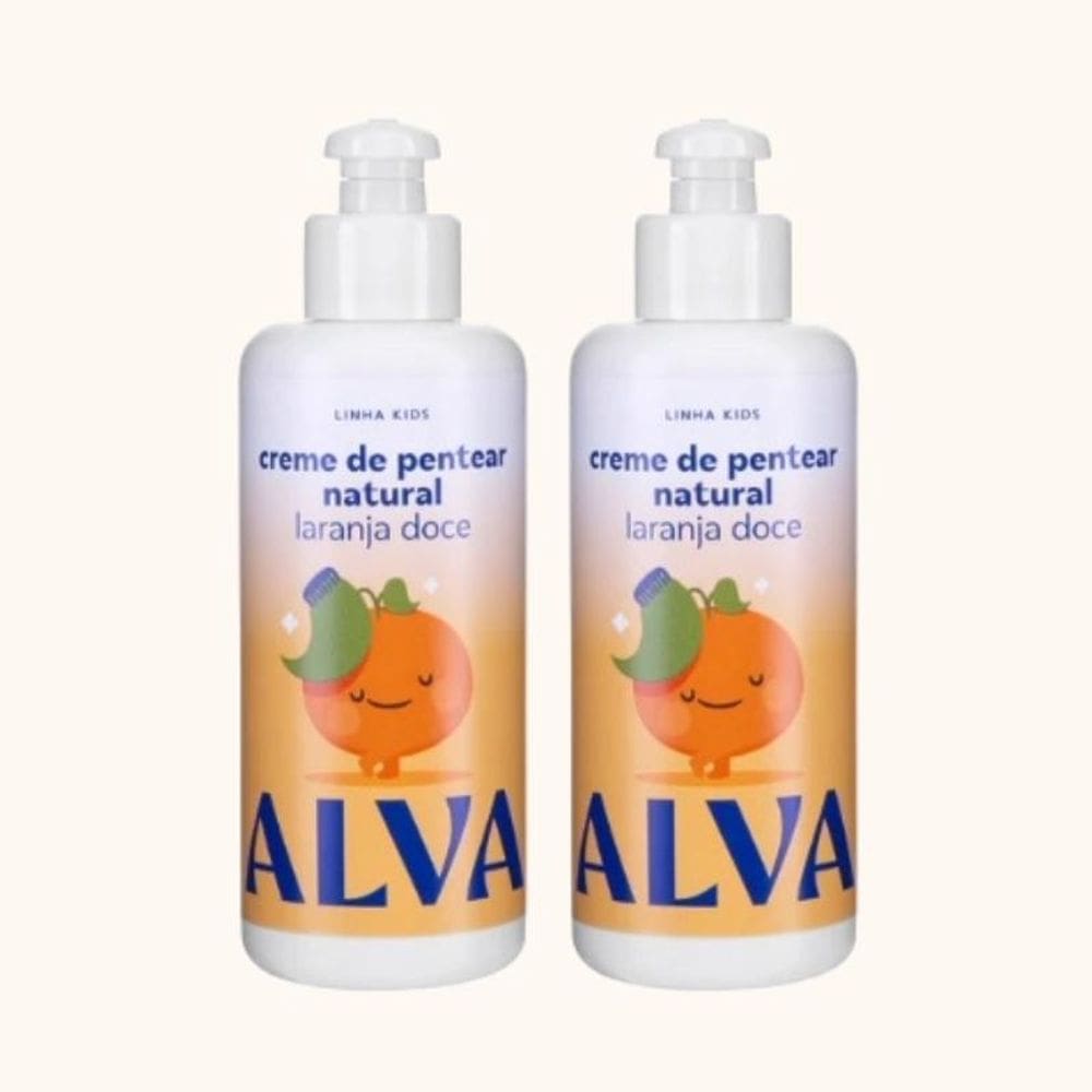 Kit 2X: Creme Pentear Vegano Infantil Laranja Doce E
