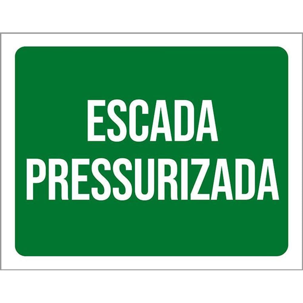 Kit 3 Placas Sinalização - Escada Pressurizada