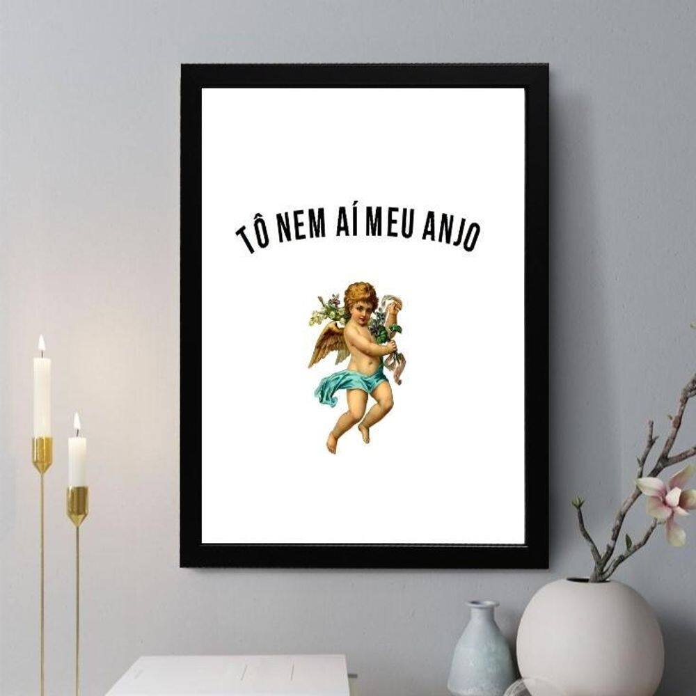 Quadro Decorativo Tô Nem Aí Meu Anjo 33X24Cm