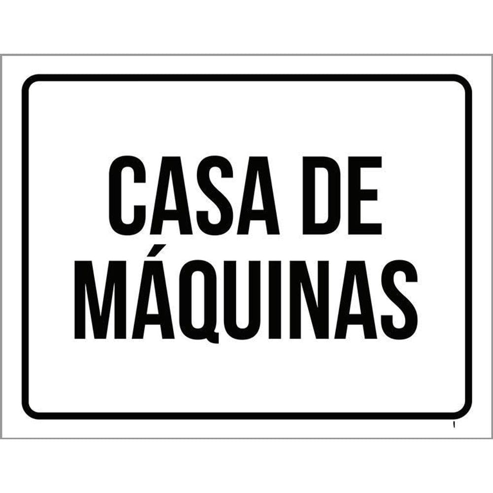 Kit 3 Placas Sinalização Casa De Máquinas