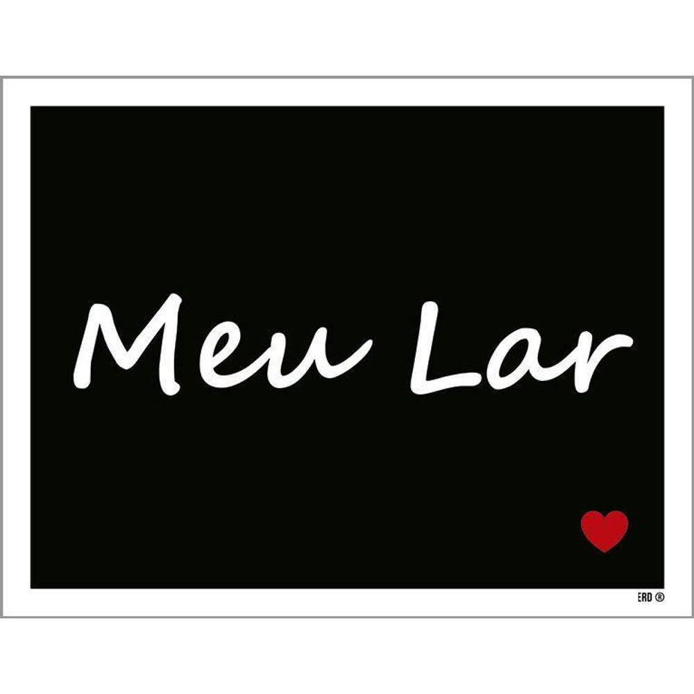 Placa Decorativa - Meu Lar Coração 36X46