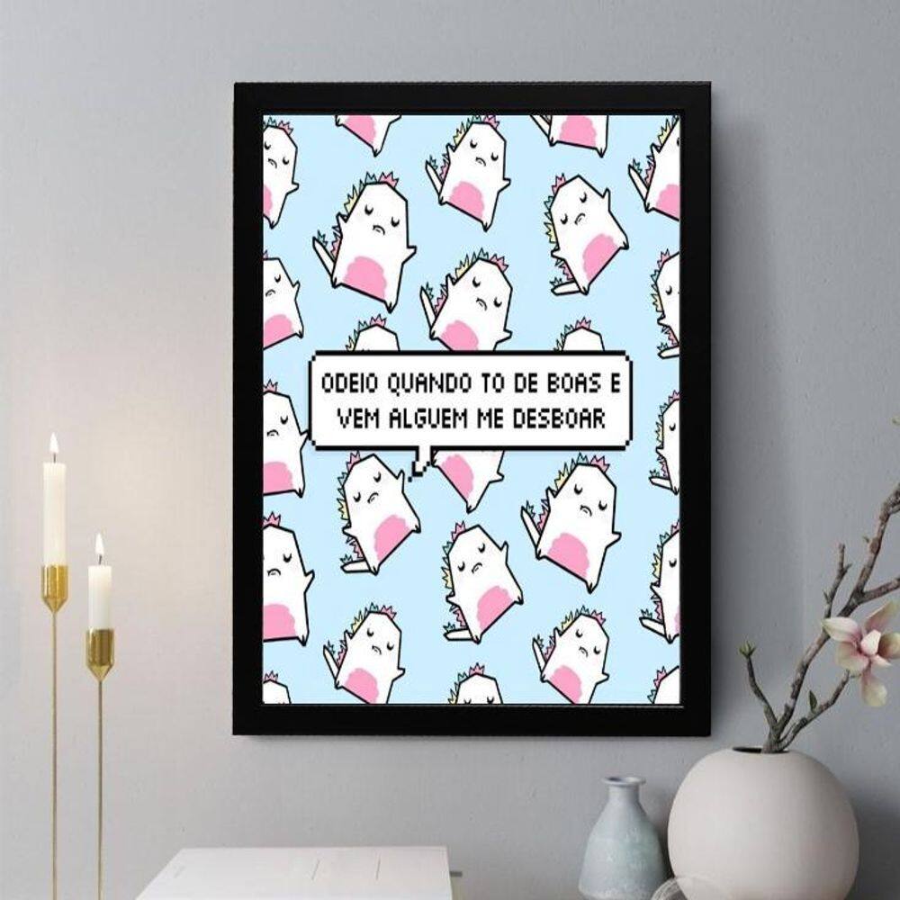 Quadro Decorativo Quando Tô De Boas 24X18Cm