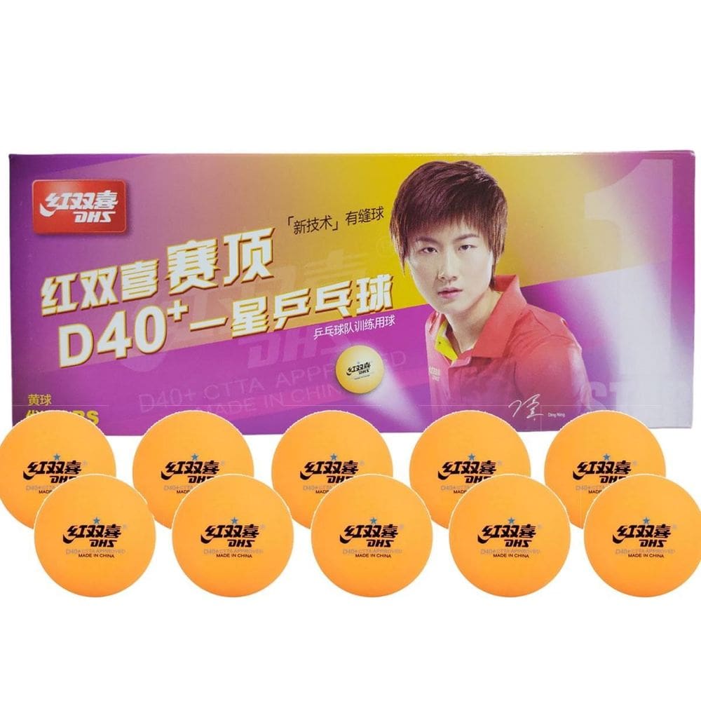 10 Bolas Ping Pong Dhs 1 Estrela D40+ New Material Pro Ittf