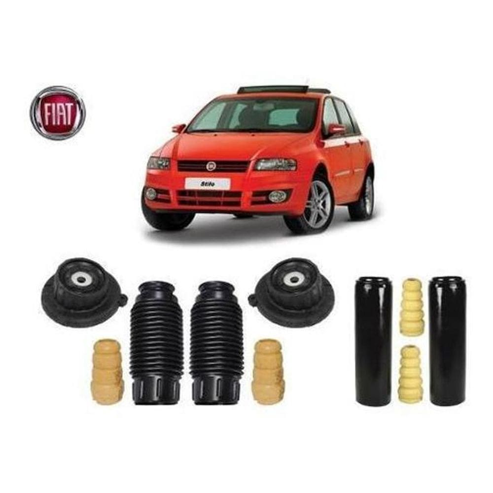 4 Kit Coxim Batente Dianteiro Traseiro Fiat Stilo 2002 2003 2004 2005