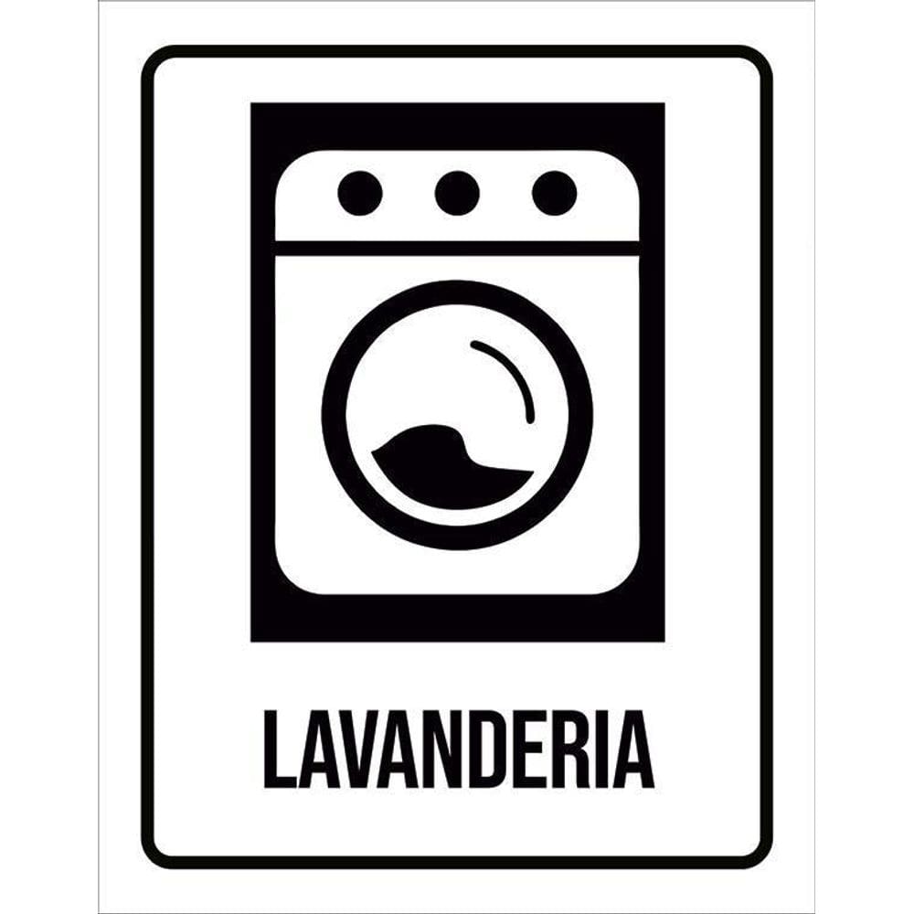 Placa Condomínio Ambiente Lavanderia 36X46