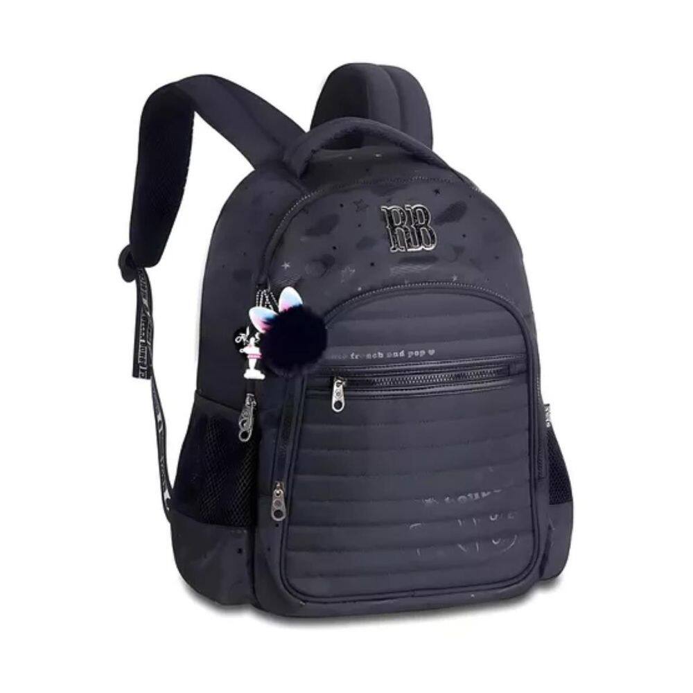 Mochila De Costas 17,5 Rebecca Bonbon Preto Rb24589