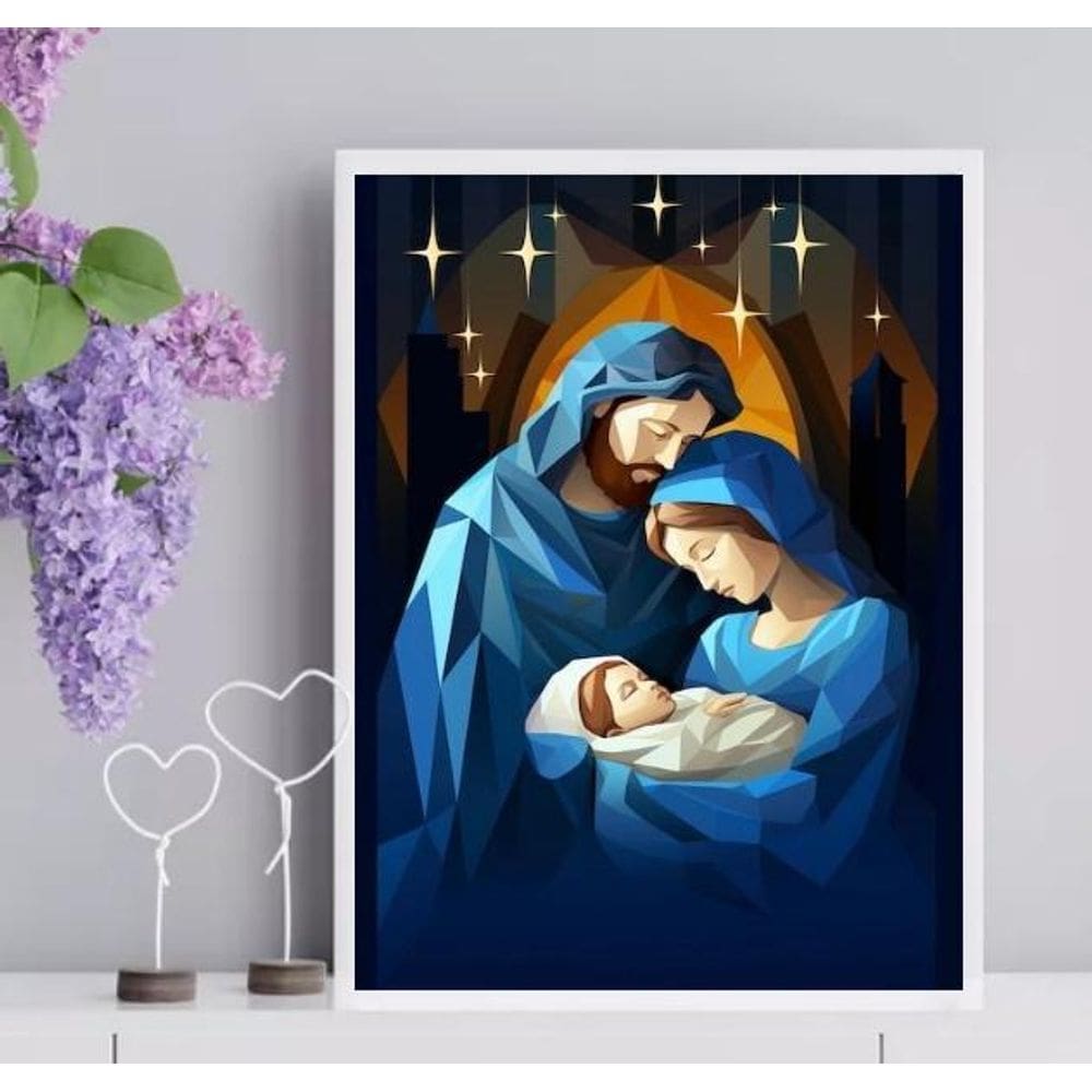 Quadro Arte Sagrada Família Moderna 45X34Cm