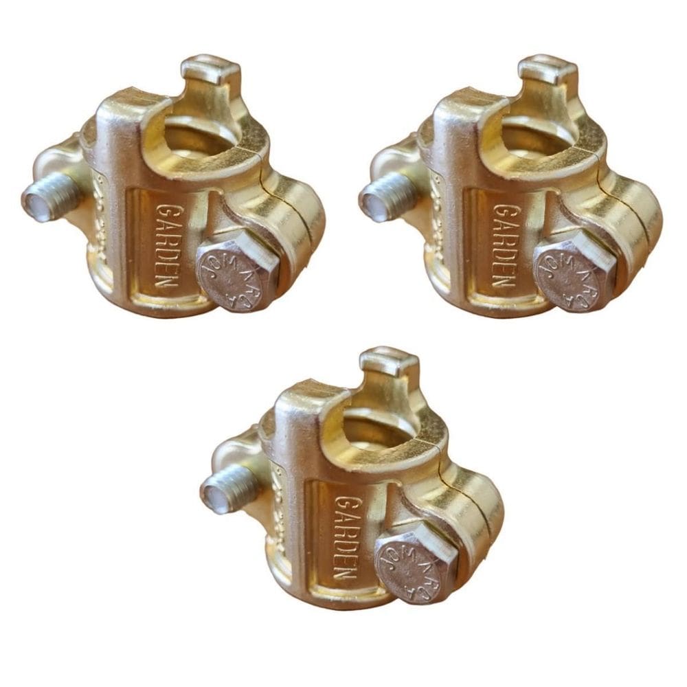 Kit 3 Abraçadeira Latão Bipartida Lava Auto Alta Pressão 1/2