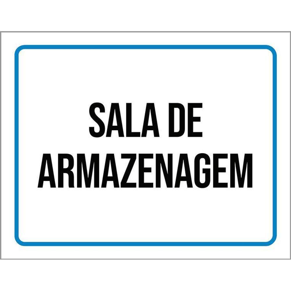 Placa Sinalização - Sala De Amarzenagem 36X46
