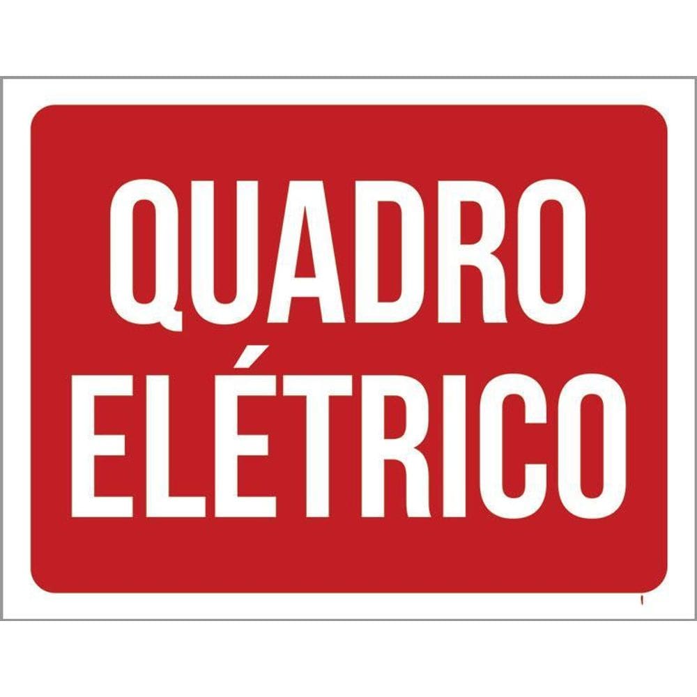 Placa De Sinalização - Aviso Quadro Elétrico 36X46
