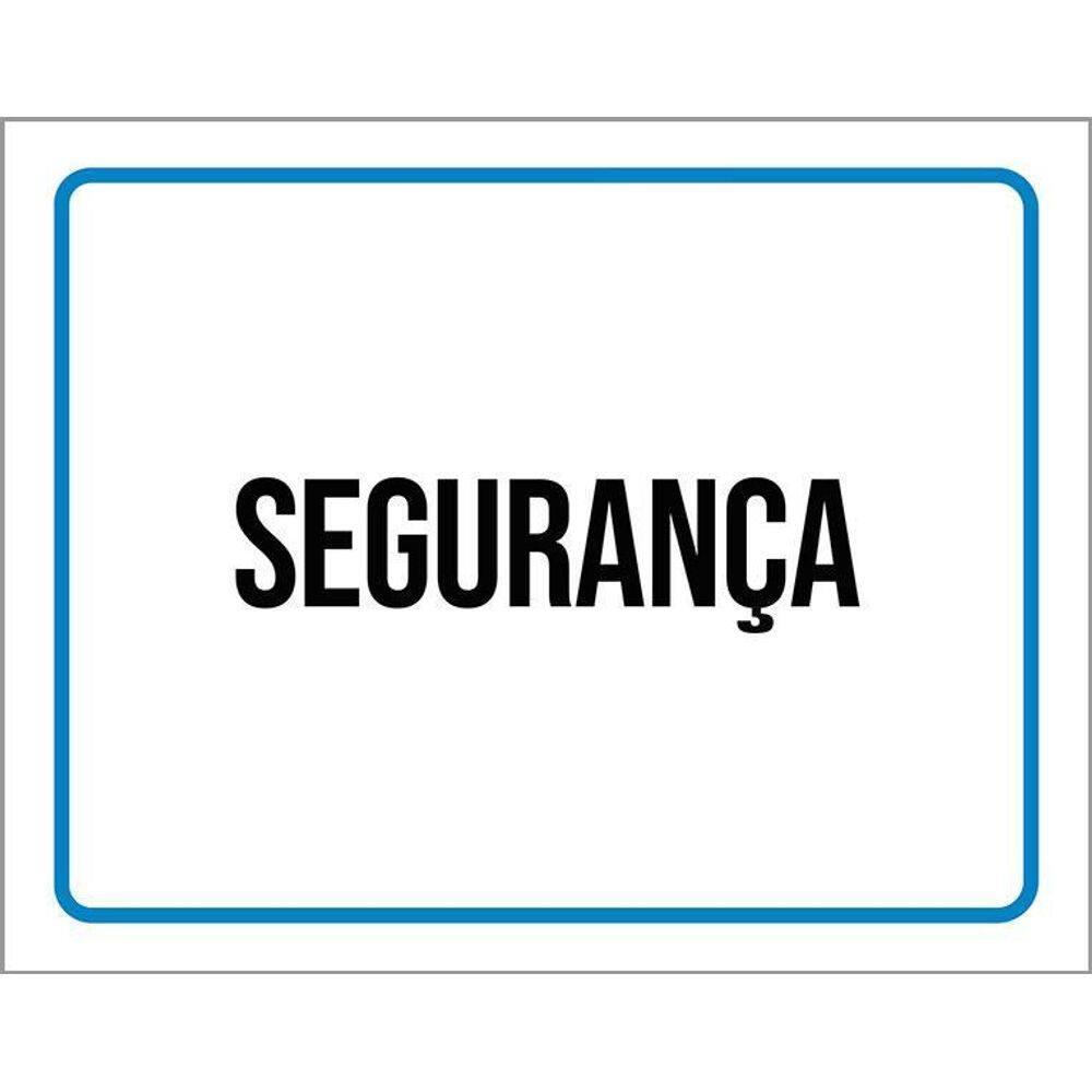 Kit 3 Placas Ambiente Sinalização Setor Segurança