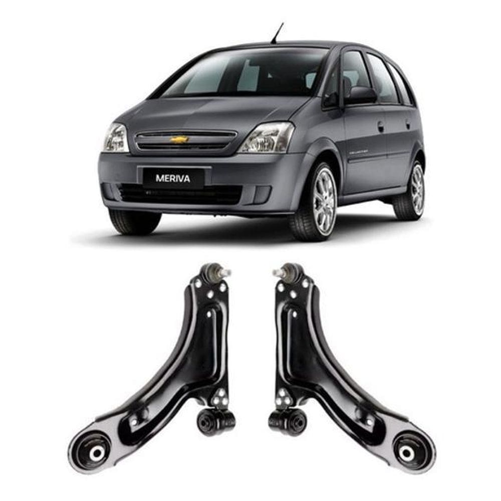 Kit 2 Bandeja Balança Suspensão Dianteira Meriva 2003-2012