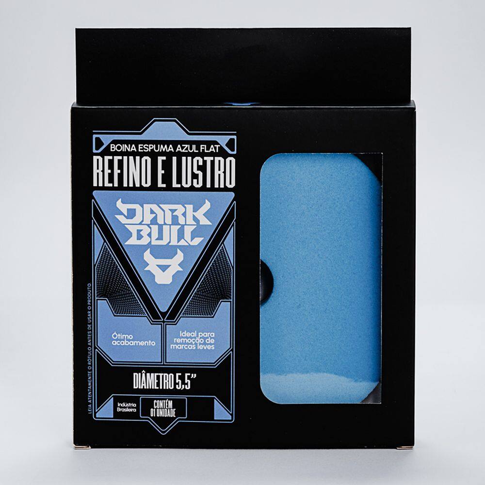 Boina Espuma Azul Flat 5,5\" - Refino / Lustro