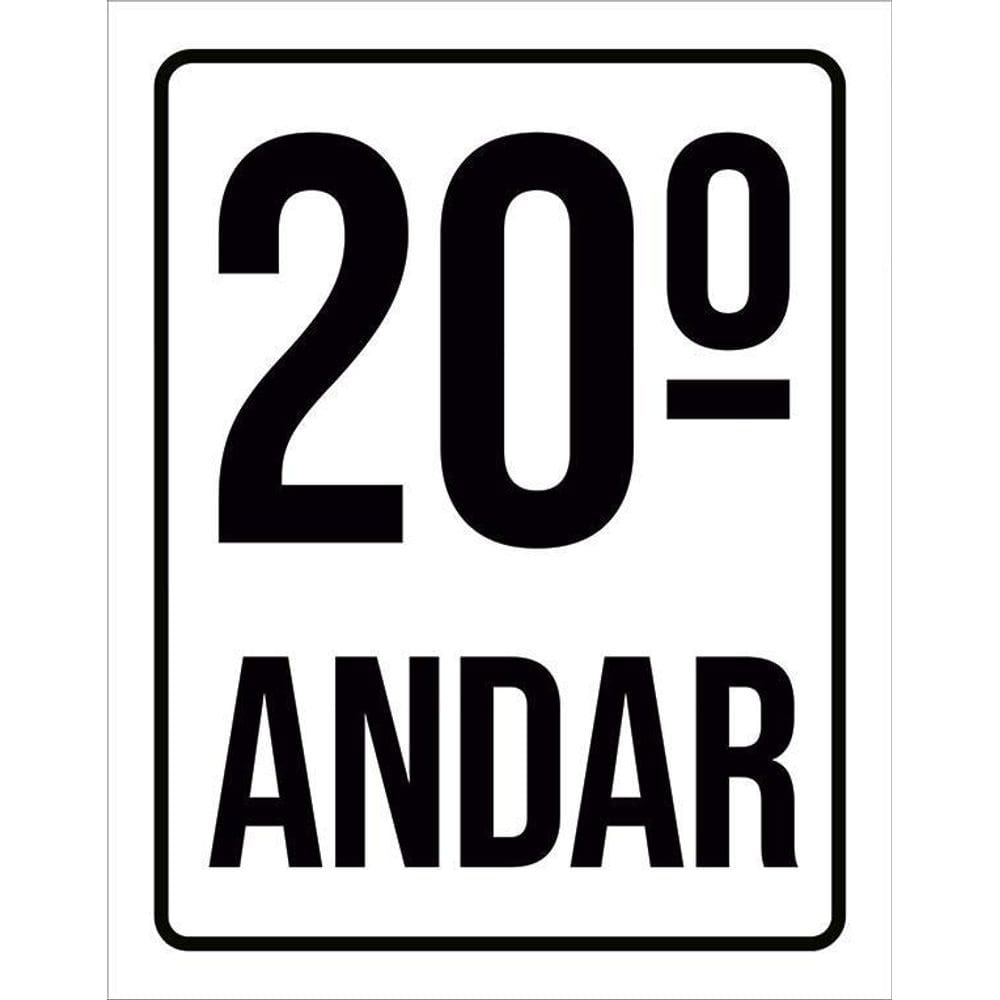 Kit 3 Placas Sinalização Ambiente Identificação 20º Andar