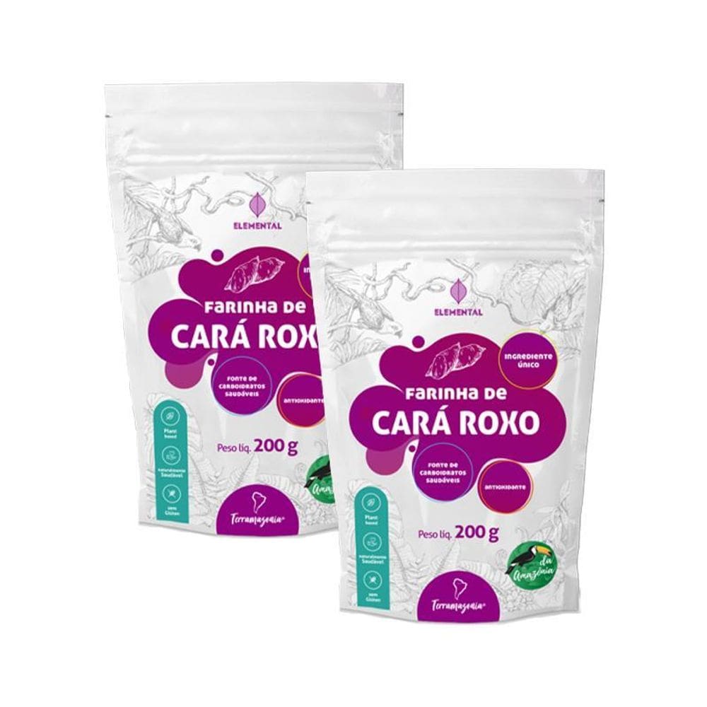 Kit 2X: Farinha De Cará Roxo Sem Glúten Terramazonia 200G