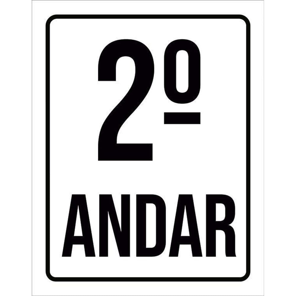 Placa Sinalização Ambiente Identificação 2º Andar 36X46