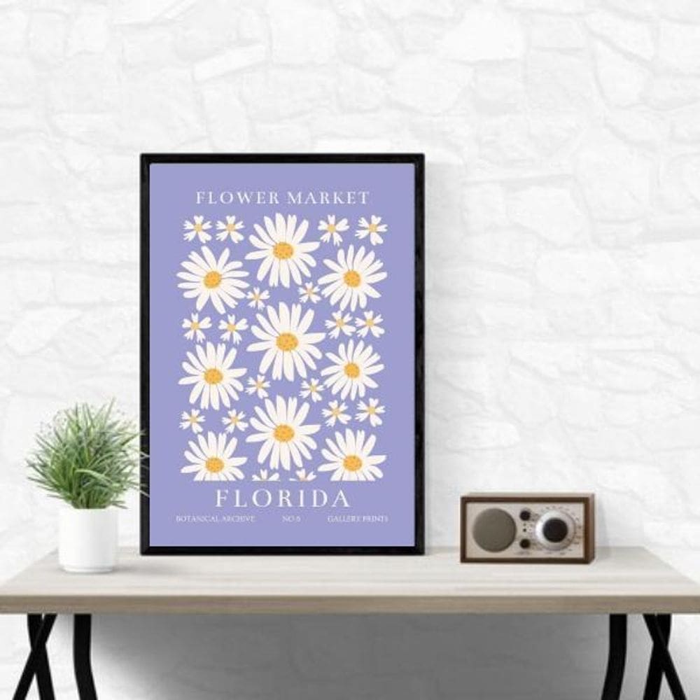 Quadro Flower Market Florida - Margaridas 33X24Cm