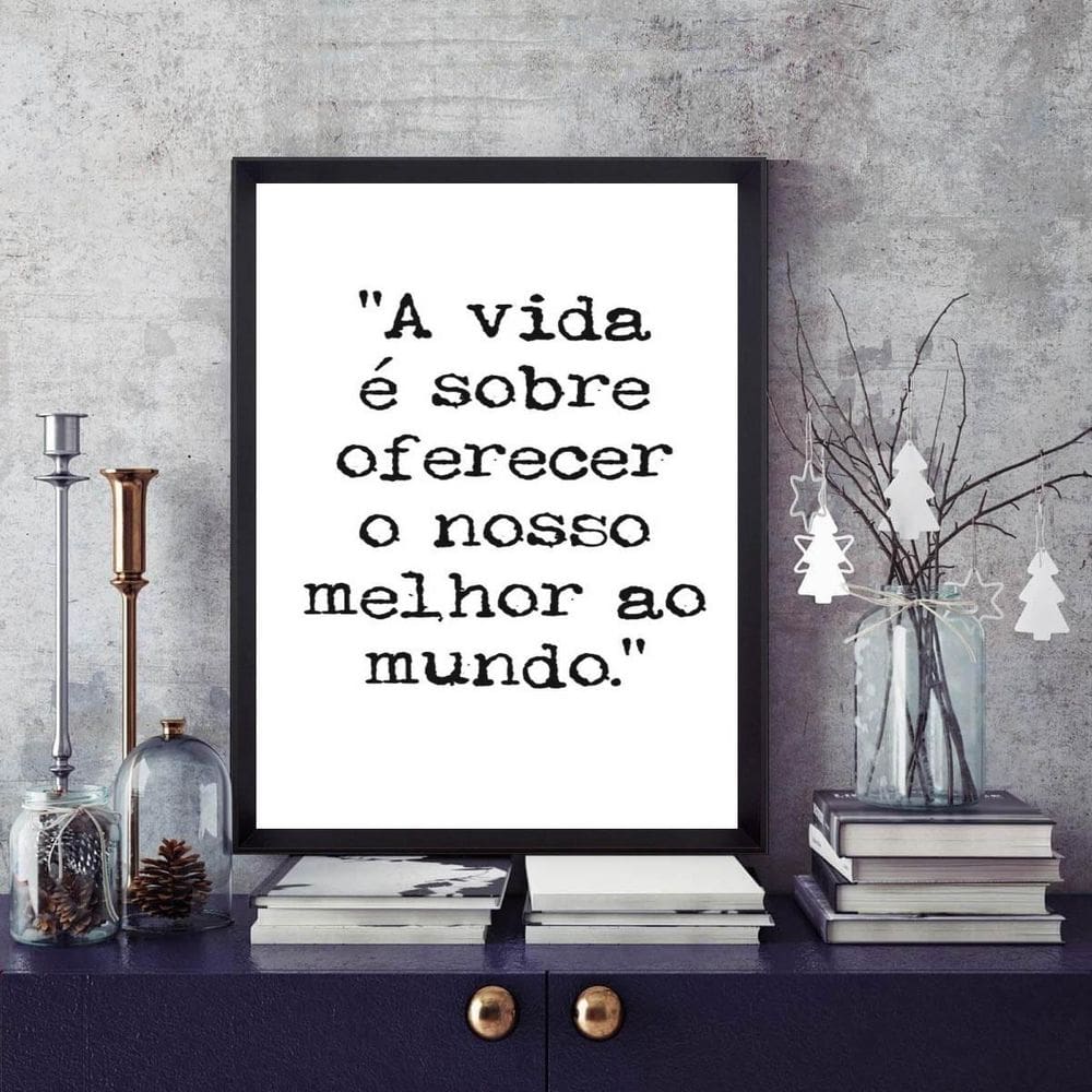 Quadro Oferecer O Melhor Ao Mundo 24X18Cm