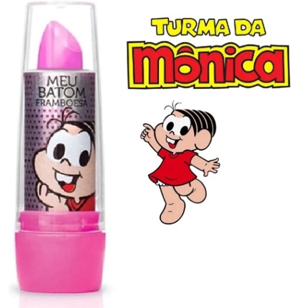 Batom Infantil Hipoalergênico Turma da Monica Framboesa