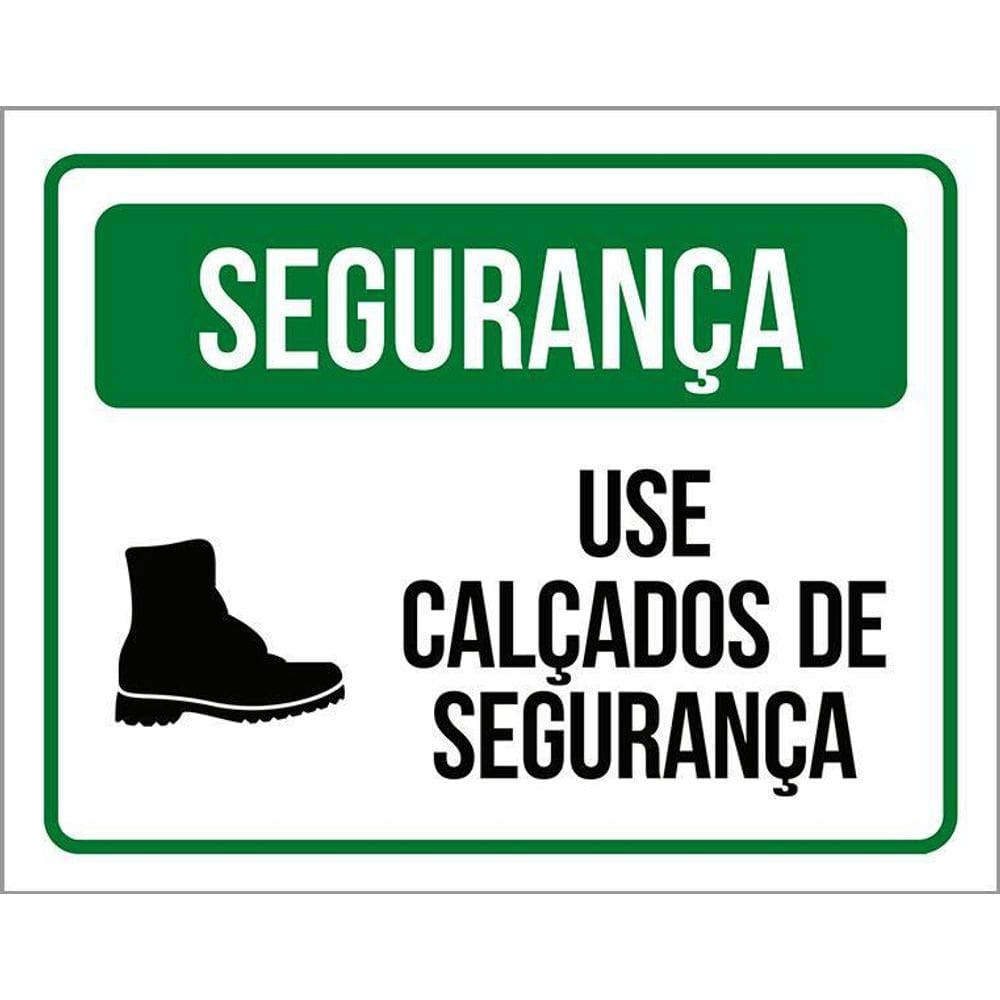 Placa De Segurança - Use Calçados De Segurança 36X46