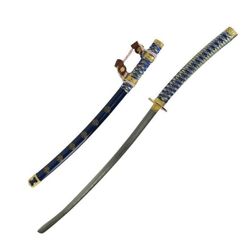 Katana Jintachi Shogun Cerimonial Ronin Azul Suporte De Chão