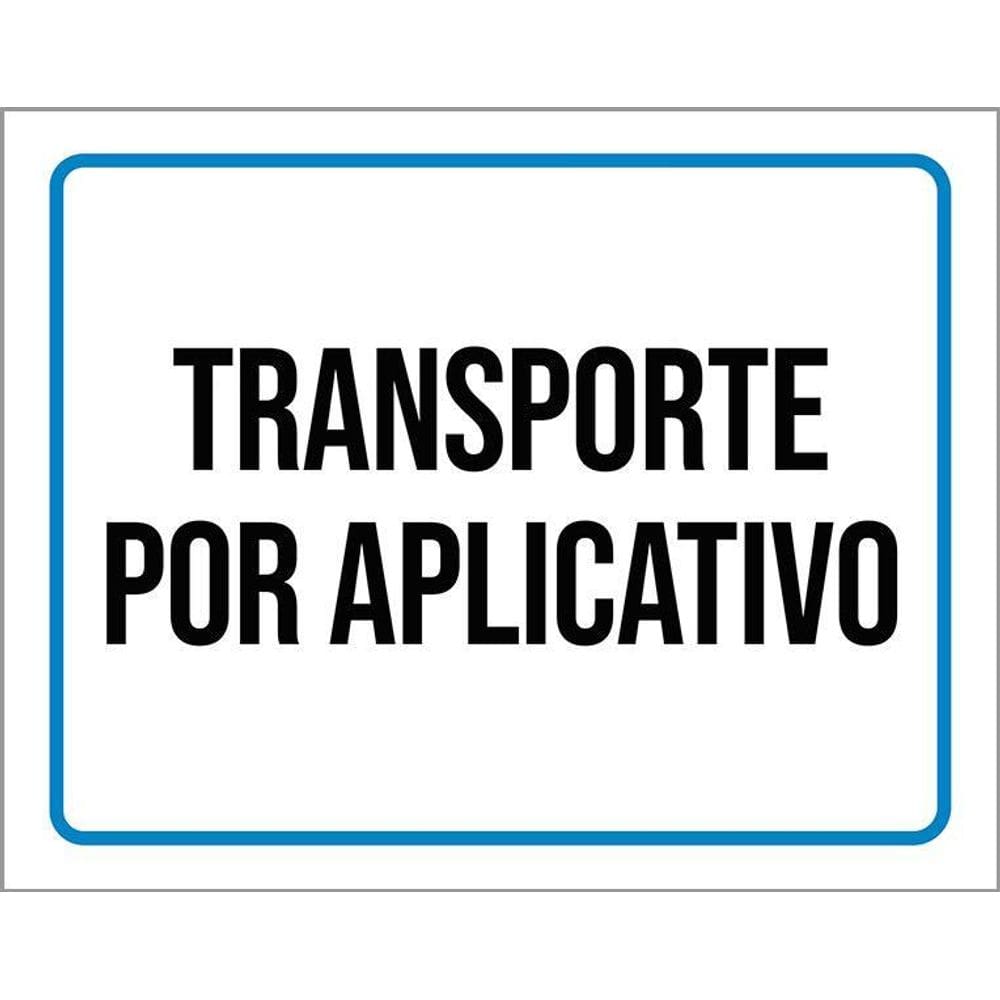 Placa Sinalização Transporte Por Aplicativo 36X46