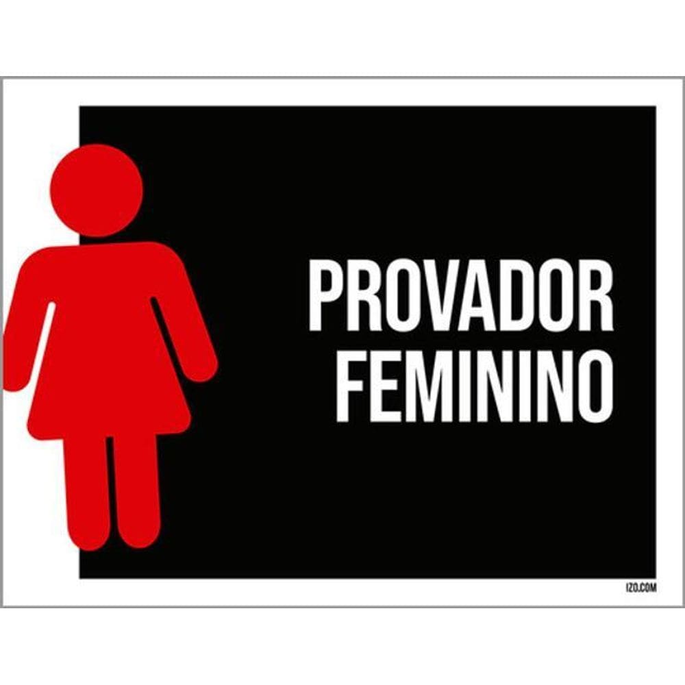 Kit 3 Placas Provador Feminino