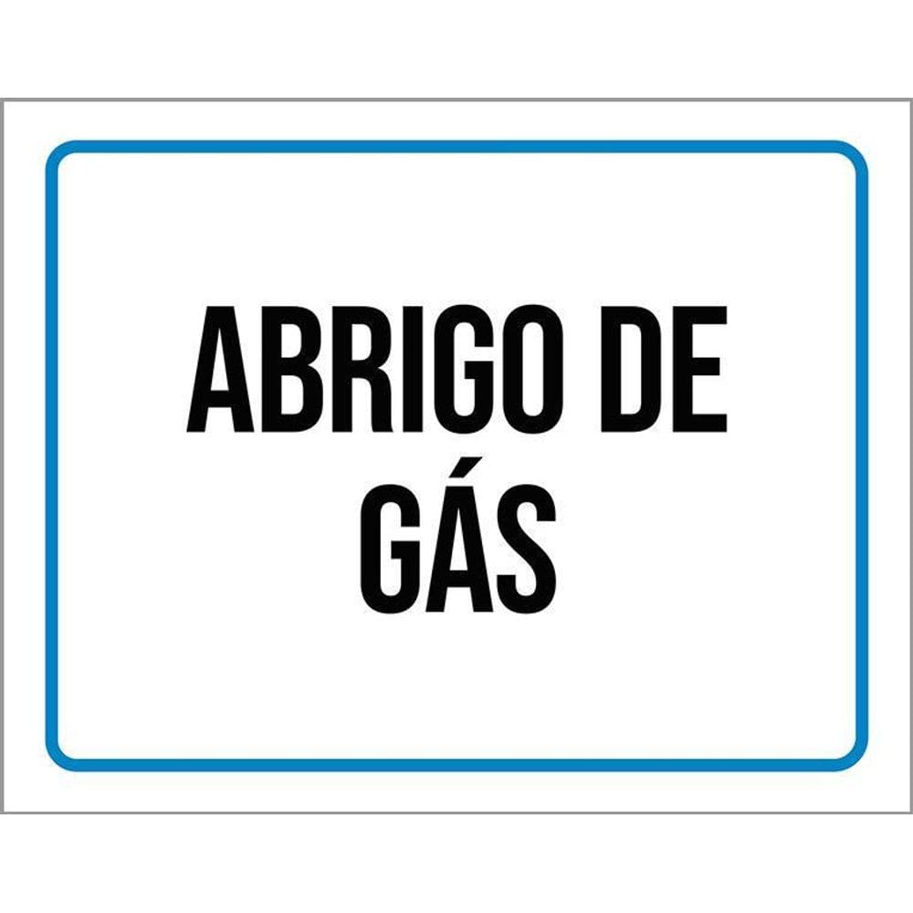 Kit 3 Placas Sinalização Ambiente Abrigo De Gás