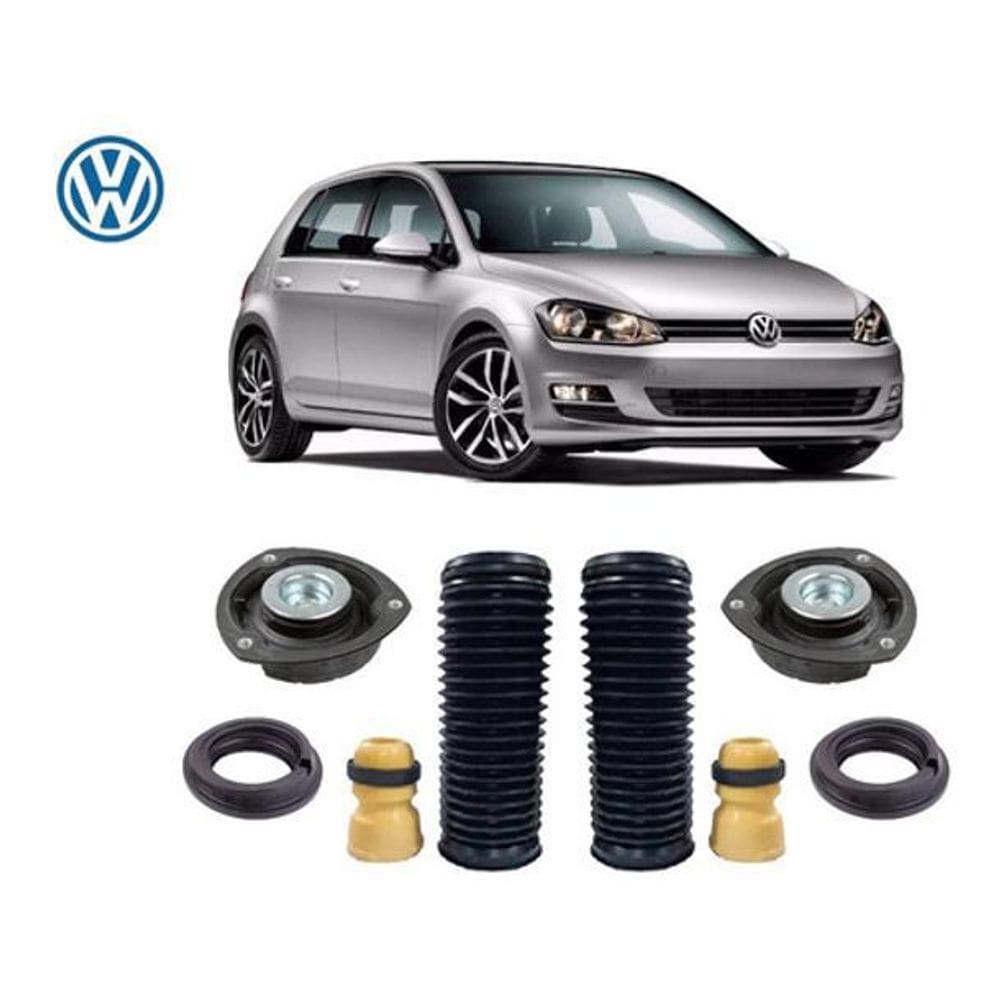 2 Kit Coxim Batente Rolamento Dianteiro Golf Tsi 2015 2016