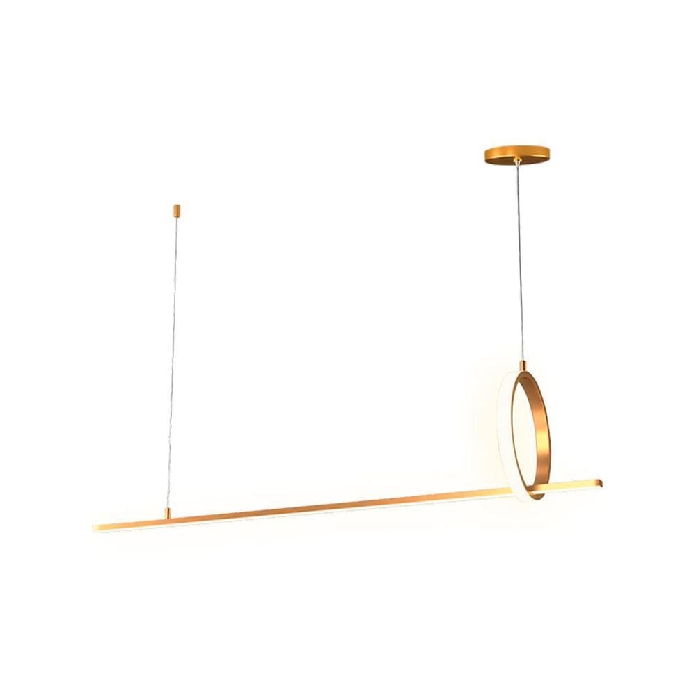 Lustre Pendente Profillo Moderno Dourado Led 3000K 90Cm 40W