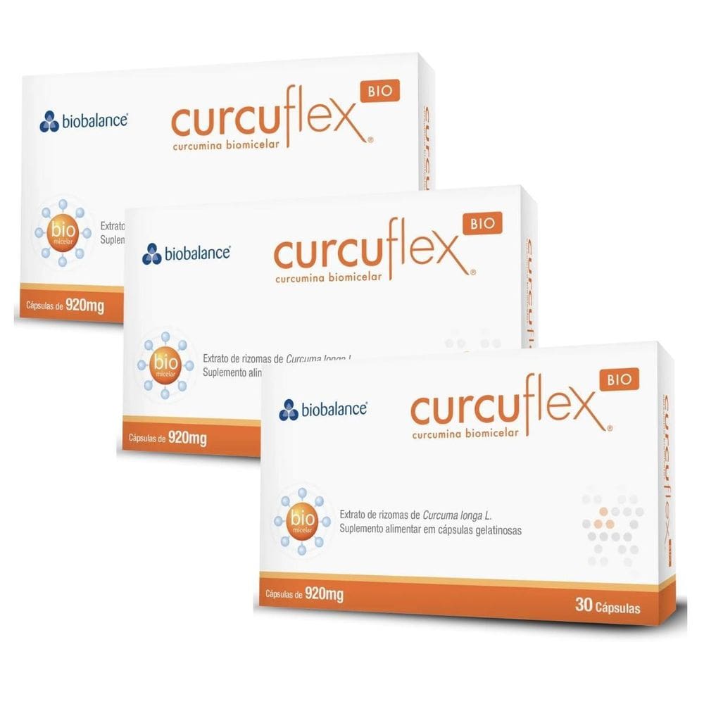 Kit 3 Curcuflex Curcumina Tecnologia Biomicelar 30 Cáps